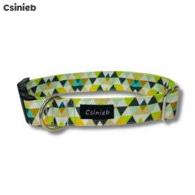 Klasszikus nyakörv - ZÖLD HÁROMSZÖG MINTÁS