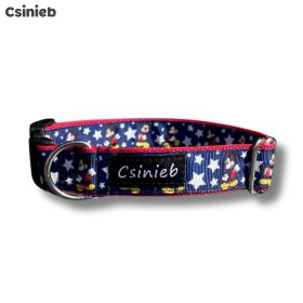 Klasszikus nyakörv - CSILLAGOS MIKI MINTÁS PIROS