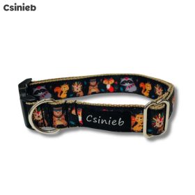 Klasszikus nyakörv - FEKETE INDIÁN ÁLLATOK MINTÁS