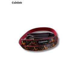 Fix bélelt póráz - BARNA RÓKA MINTÁS - BARNA PRÉMIUM