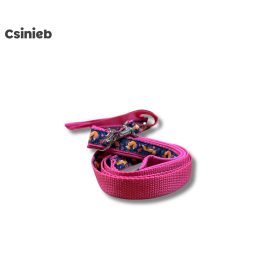 Fix bélelt póráz - KÉK RÓKA RÓZSA MINTÁS