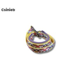 Fix bélelt póráz  - PASZTEL HÁROMSZÖG MINTÁS