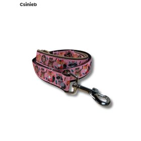 Fix bélelt póráz - INDIÁN ÁLLATOK MINTÁS - RÓZSASZÍN