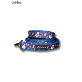 Fix bélelt póráz -KÉK HÓEMBER MINTÁS 