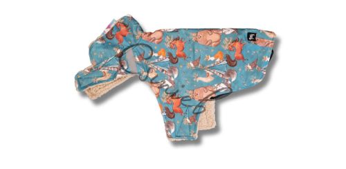 Csillag kabát  - TÜRKIZ INDIÁN ÁLLATOK MINTÁS - BÉZS BUNDÁS