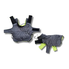   Csillag kabát  - SZÜRKE MELÍR MINTÁS - PUFI - NEON POLÁR