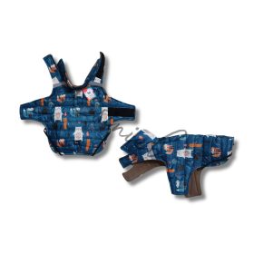 Csillag kabát  - SMARAGD MACI MINTÁS - PUFI - BARNA POLÁR