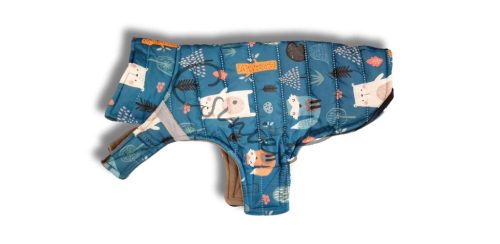 Csillag kabát  - SMARAGD MACI MINTÁS - PUFI - BARNA POLÁR