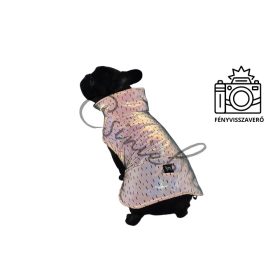   Csillag kabát  - FÉNYVISSZAVERŐ FEKETE CSÍKOS - PUFI - FEKETE POLÁR