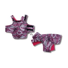   Csillag kabát  - RÓZSASZÍN KÉPREGÉNY MINTÁS - PUFI - PINK POLÁR