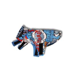   Csillag kabát  - KÉK KÉPREGÉNY MINTÁS - PUFI - KÉK POLÁR