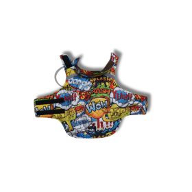   Csillag kabát  - SÁRGA KÉPREGÉNY MINTÁS - PUFI - SÁRGA POLÁR