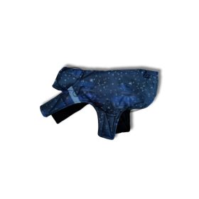 Csillag kabát  - ŰR MINTÁS - PUFI - FEKETE POLÁR