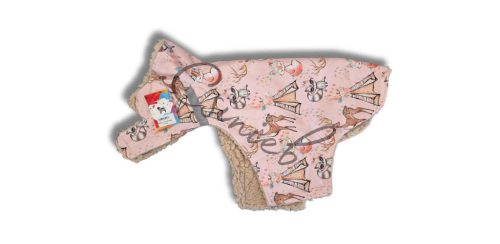 Csillag kabát  - RÓZSASZÍN INDIÁN ÁLLATOK MINTÁS - RÓZSA BUNDÁS