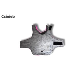   Csillag kabát  - ÁTMENETI - FÉNYVISSZAVERŐ RÓZSASZÍN CSÍKOS - PINK POLÁR