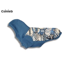   Gengszter pulóver - KÉK-FEHÉR KÉPREGÉNY MINTÁS - FEKETE