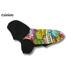 Gengszter pulóver - BOOM KÉPREGÉNY MINTÁS - FEKETE