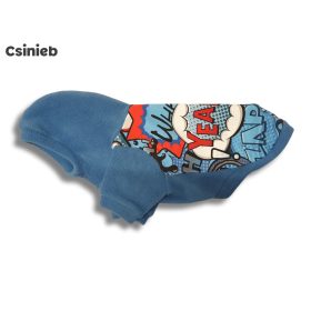 Gengszter pulóver - KÉK KÉPREGÉNY MINTÁS - KÉK