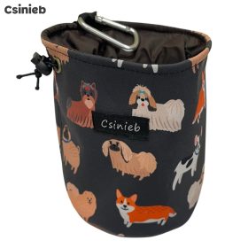 Jutalomfalat tartó TÁSKA - FEKETE KUTYUS MINTÁS