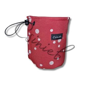   Jutalomfalat tartó TÁSKA - KORALLPIROS FÉNYVISSZAVERŐ PÖTTYÖS