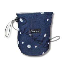 Jutalomfalat tartó TÁSKA - KÉK FÉNYVISSZAVERŐ PÖTTYÖS