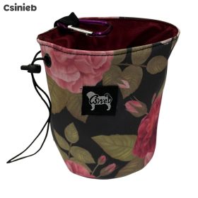 Jutalomfalat tartó TÁSKA - FEKETE BAZSARÓZSA MINTÁS