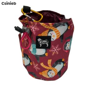 Jutalomfalat tartó TÁSKA - BORDÓ PINGVIN MINTÁS