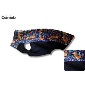 Sport pulóver - KÉK RÓKA MINTÁS - FEKETE