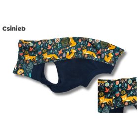 Sport pulóver - KÉK RÓKA MINTÁS - SÖTÉTKÉK