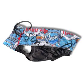 Csinieb sport kabát - ÁTMENETI - KÉK KÉPREGÉNY MINTÁS