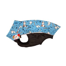 Csinieb sport kabát - NYÁRI - KÉK KUTYUSKA MINTÁS