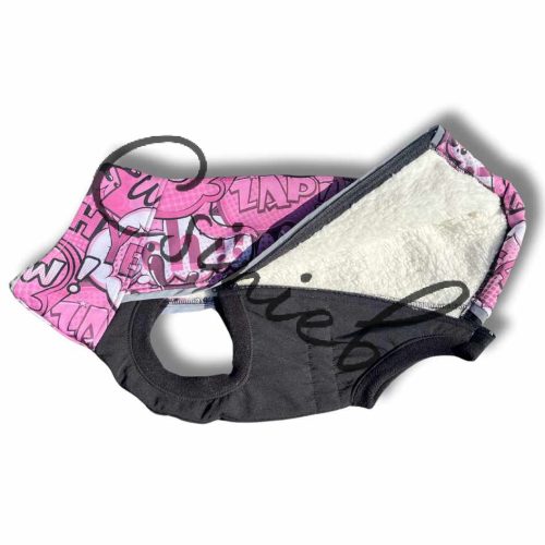 Csinieb sport kabát - TÉLI - RÓZSASZÍN KÉPREGÉNY MINTÁS