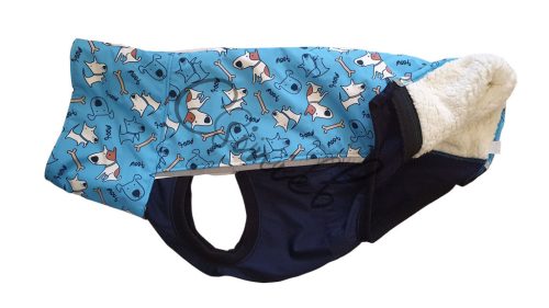 Csinieb sport kabát - TÉLI - KÉK KUTYUSKA MINTÁS