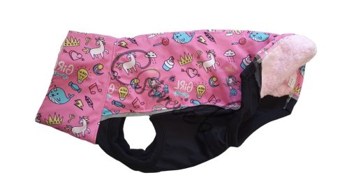 Csinieb sport kabát - TÉLI - RÓZSASZÍN UNIKORNIS MINTÁS