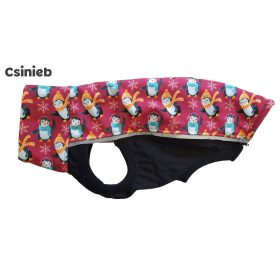 Csinieb sport kabát - TÉLI - BORDÓ PINGVIN MINTÁS